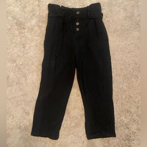 Black Paperbag Pants L